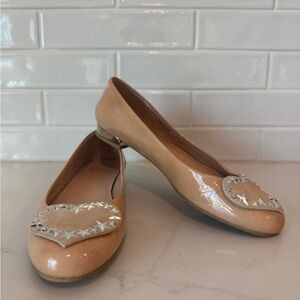 Stuart Weitzman Patent Leather heart flats size 7.5W